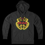 Hoodie in Charcoal with Weylu's Vintage Sign Route 1 Saugus landmark graphic