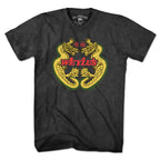Men's Tee in Charcoal with Weylu's Vintage Sign Route 1 Saugus landmark graphic
