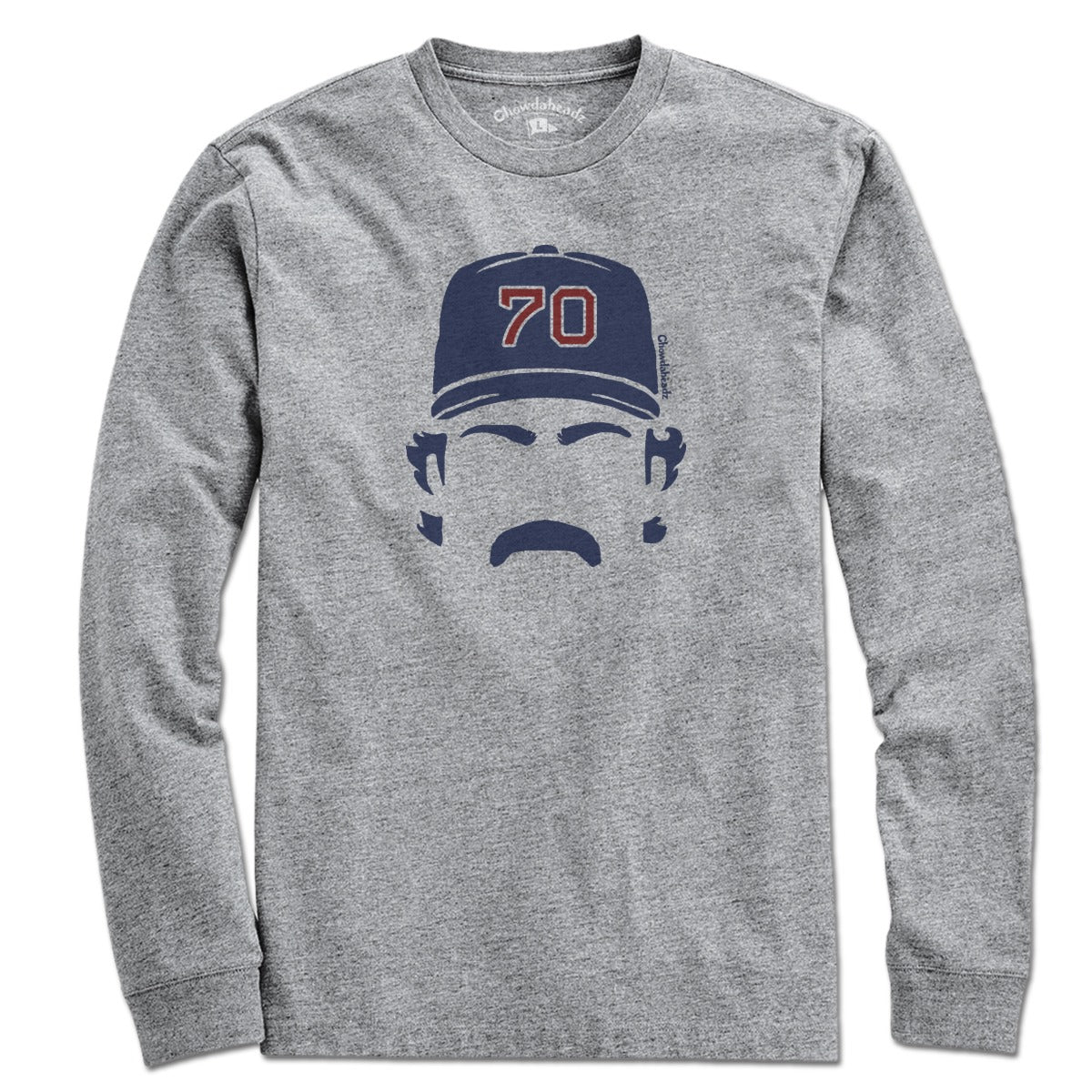 Long Sleeve in Gray with Tolle Time Boston Baseball graphic