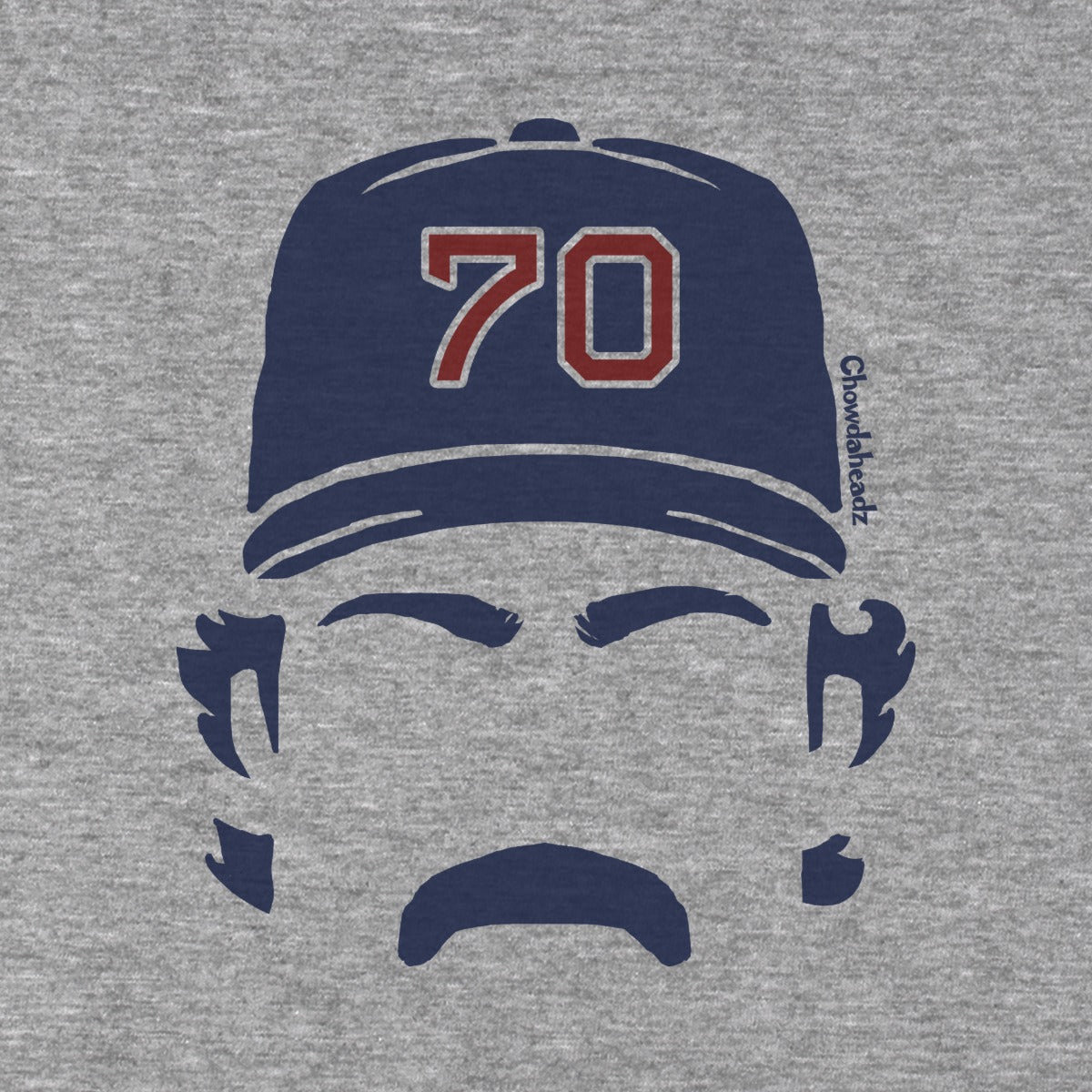 Tolle Time Boston Baseball tee graphic detail in Gray