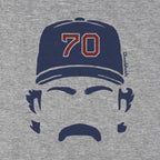 Tolle Time Boston Baseball tee graphic detail in Gray