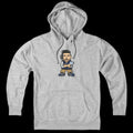 Hoodie in Gray with Mini Vrabel New England football crest graphic