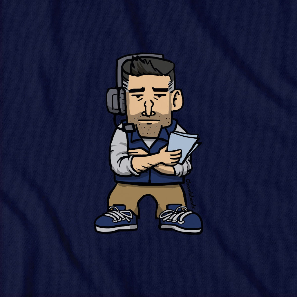 Long Sleeve in Navy with Mini Vrabel New England football crest graphic