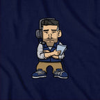 Long Sleeve in Navy with Mini Vrabel New England football crest graphic