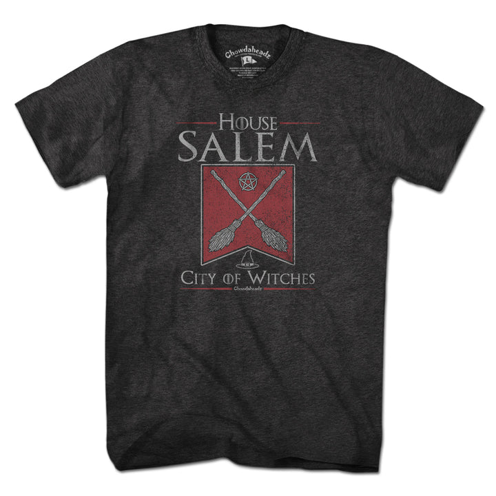 House Salem Broomstick Banner T-shirt in charcoal