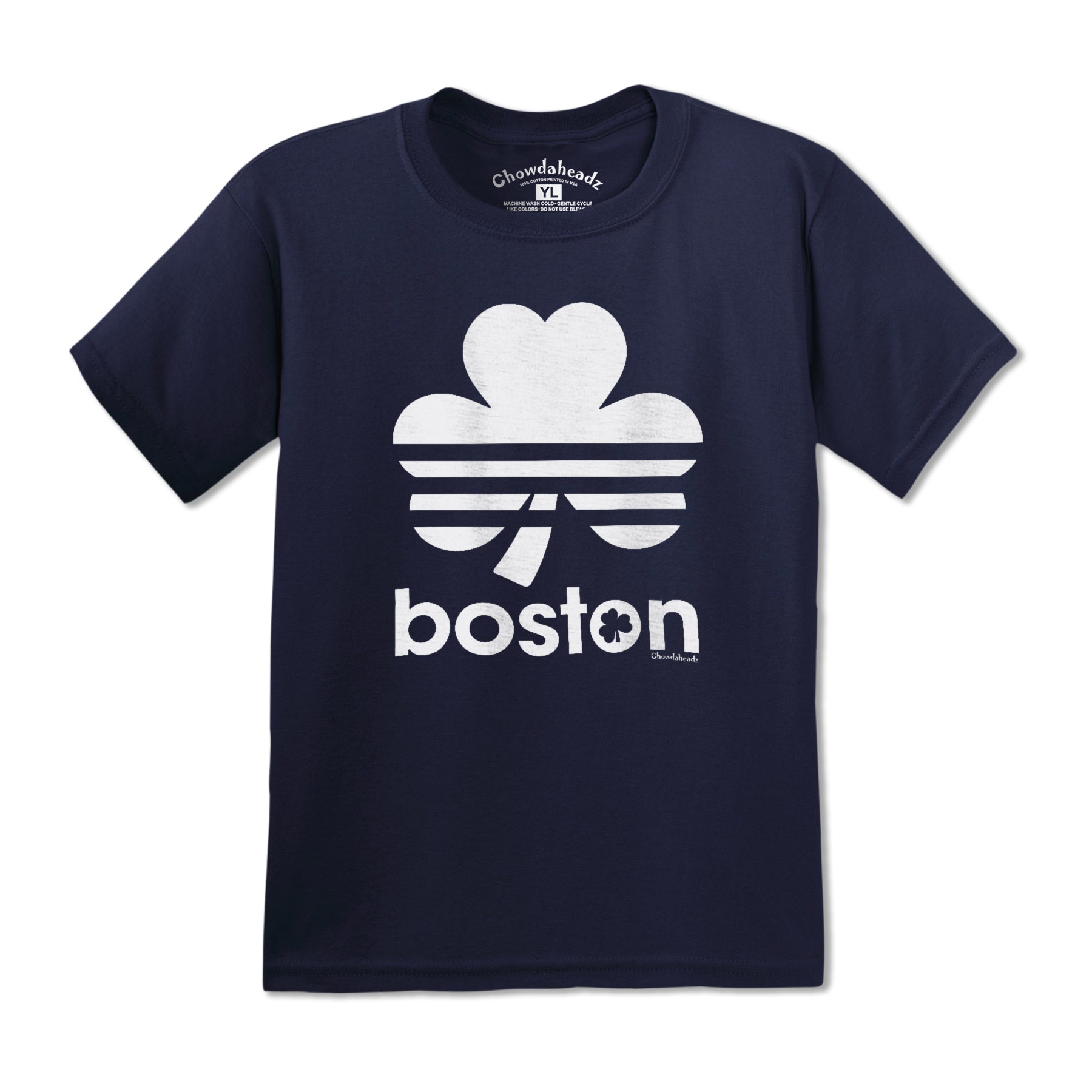 Boston Shamrock Retro Youth T-Shirt - Chowdaheadz