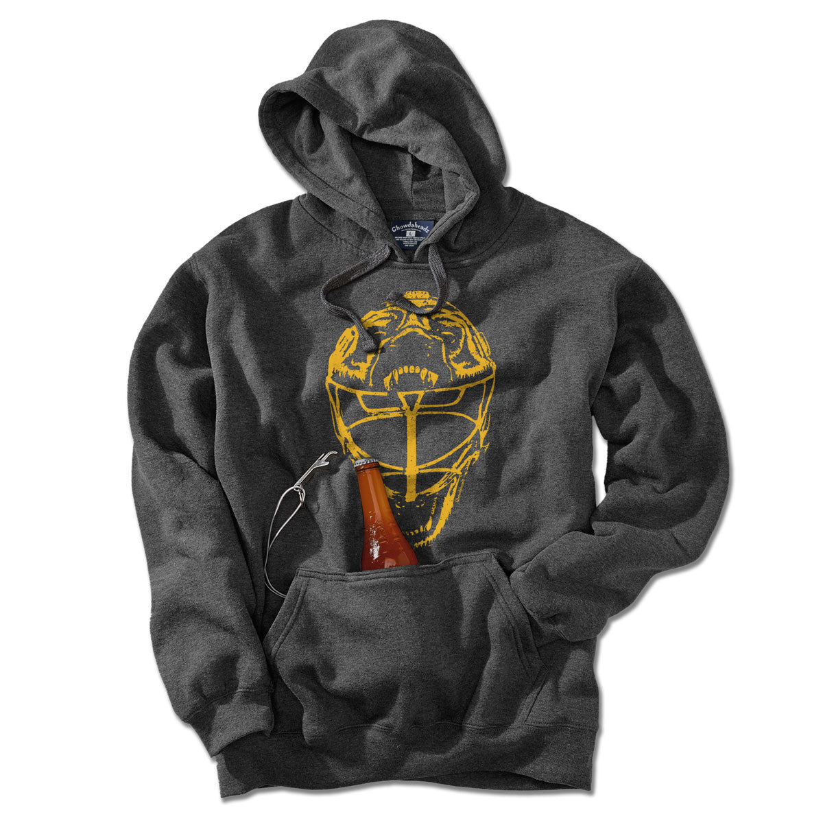 Boston Vintage Goalie Mask Tailgater Hoodie - Chowdaheadz