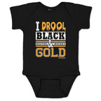 I Drool Black & Gold Infant One Piece