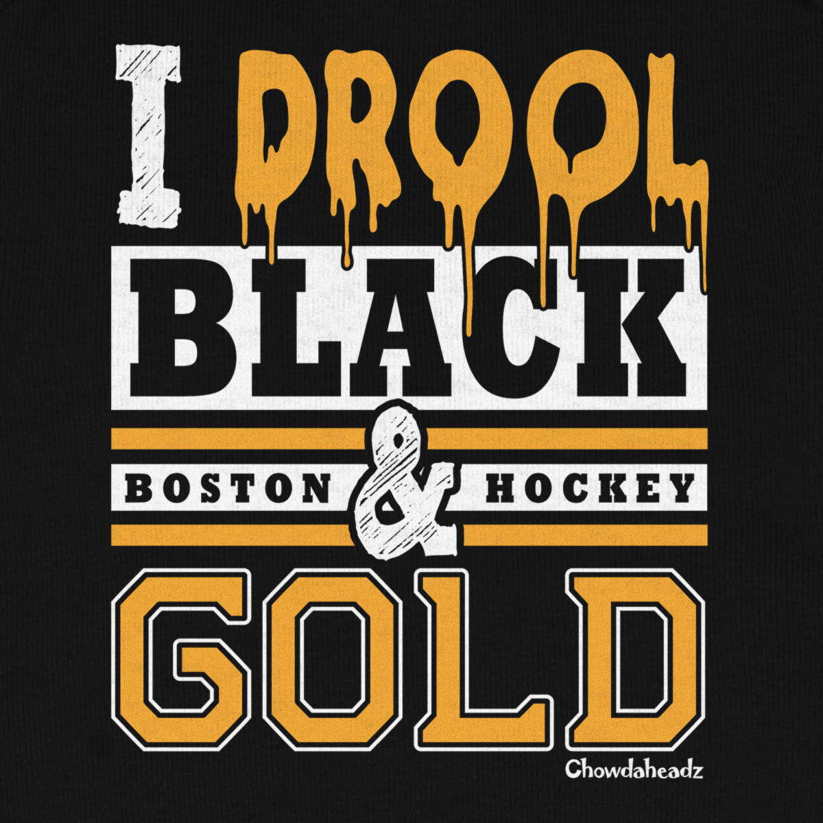 I Drool Black & Gold Infant One Piece