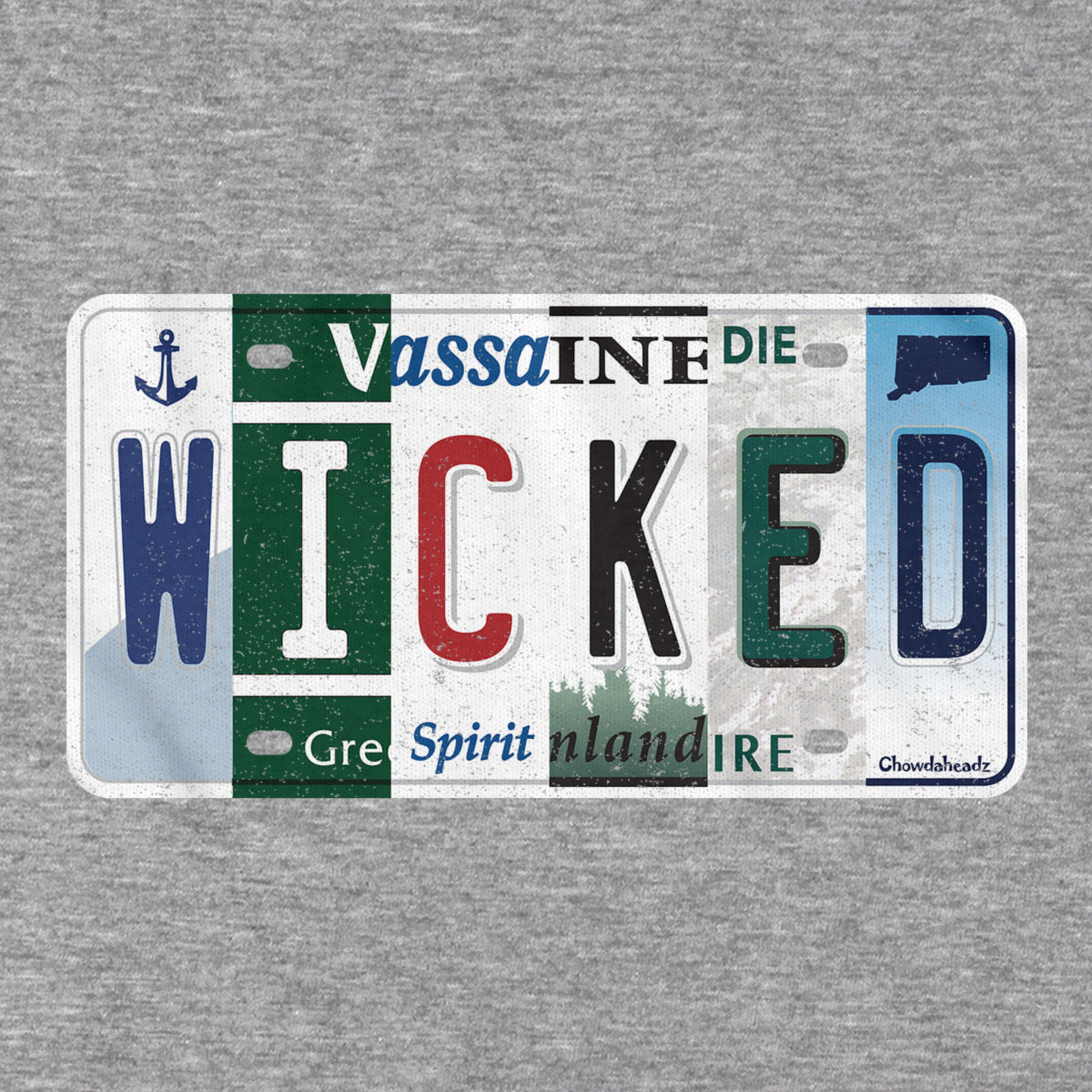 Wicked New England License Plate T-Shirt - Chowdaheadz