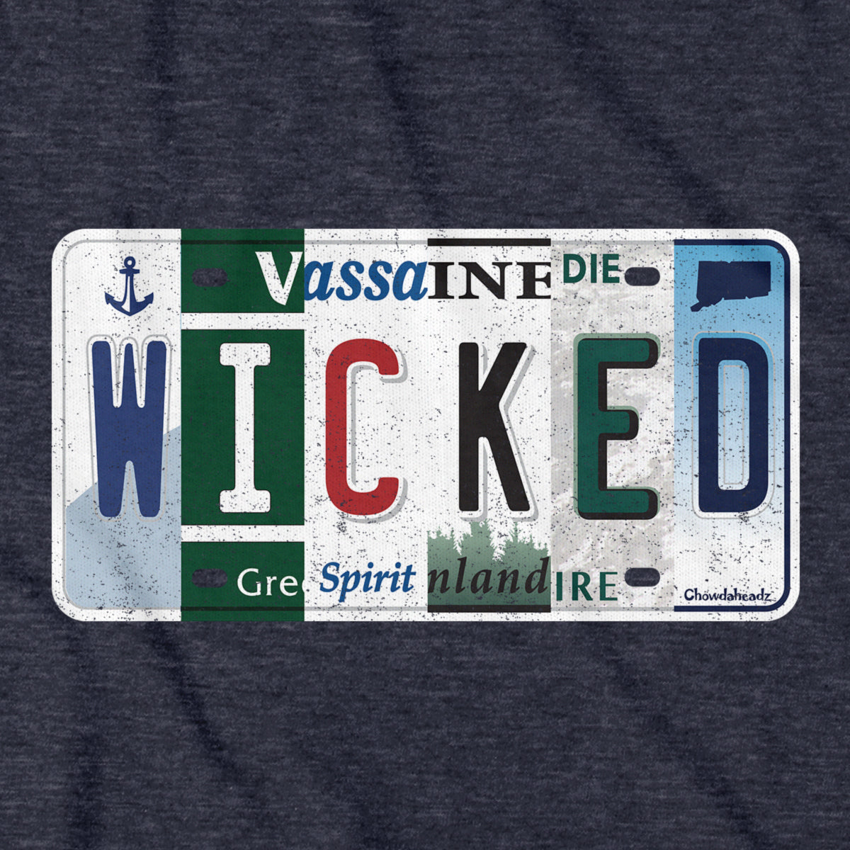 Wicked New England License Plate T-Shirt - Chowdaheadz