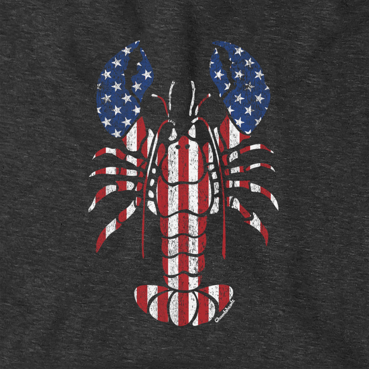 Lobstah ’Merica USA hoodie in alternate colorway — New England patriotic gift