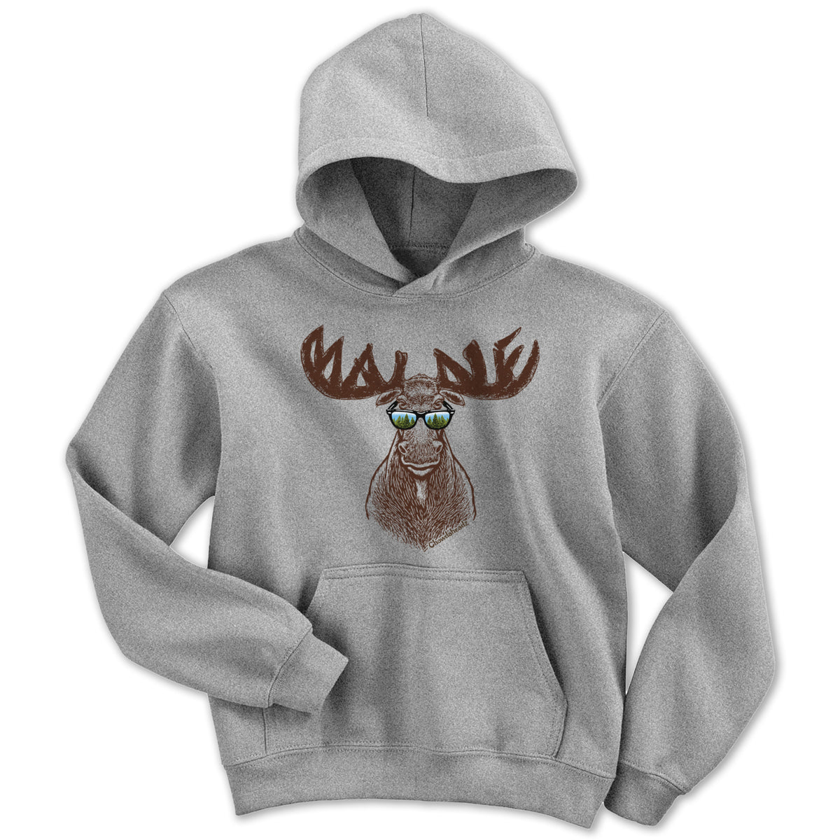 Cool Maine Moose Youth Hoodie - Chowdaheadz