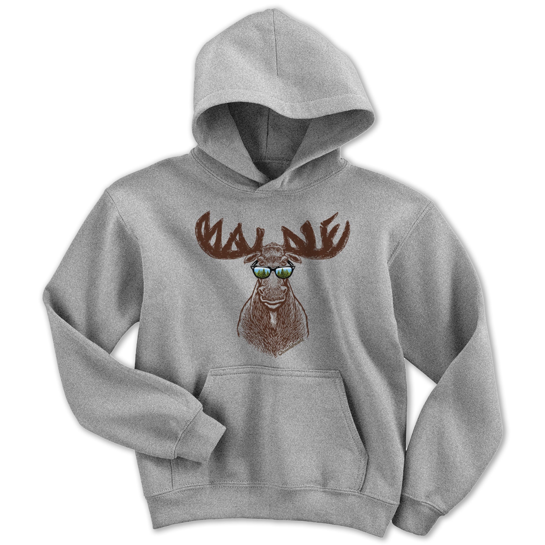 Cool Maine Moose Youth Hoodie - Chowdaheadz