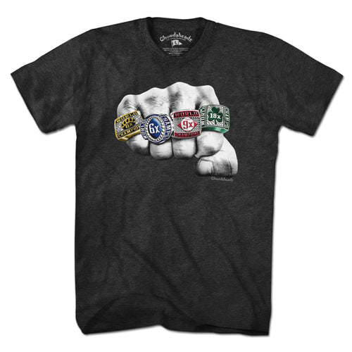 Kiss The Rings Champions T-Shirt - Chowdaheadz