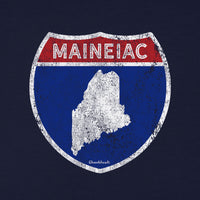 Maineiac Highway Sign Youth T-Shirt - Chowdaheadz