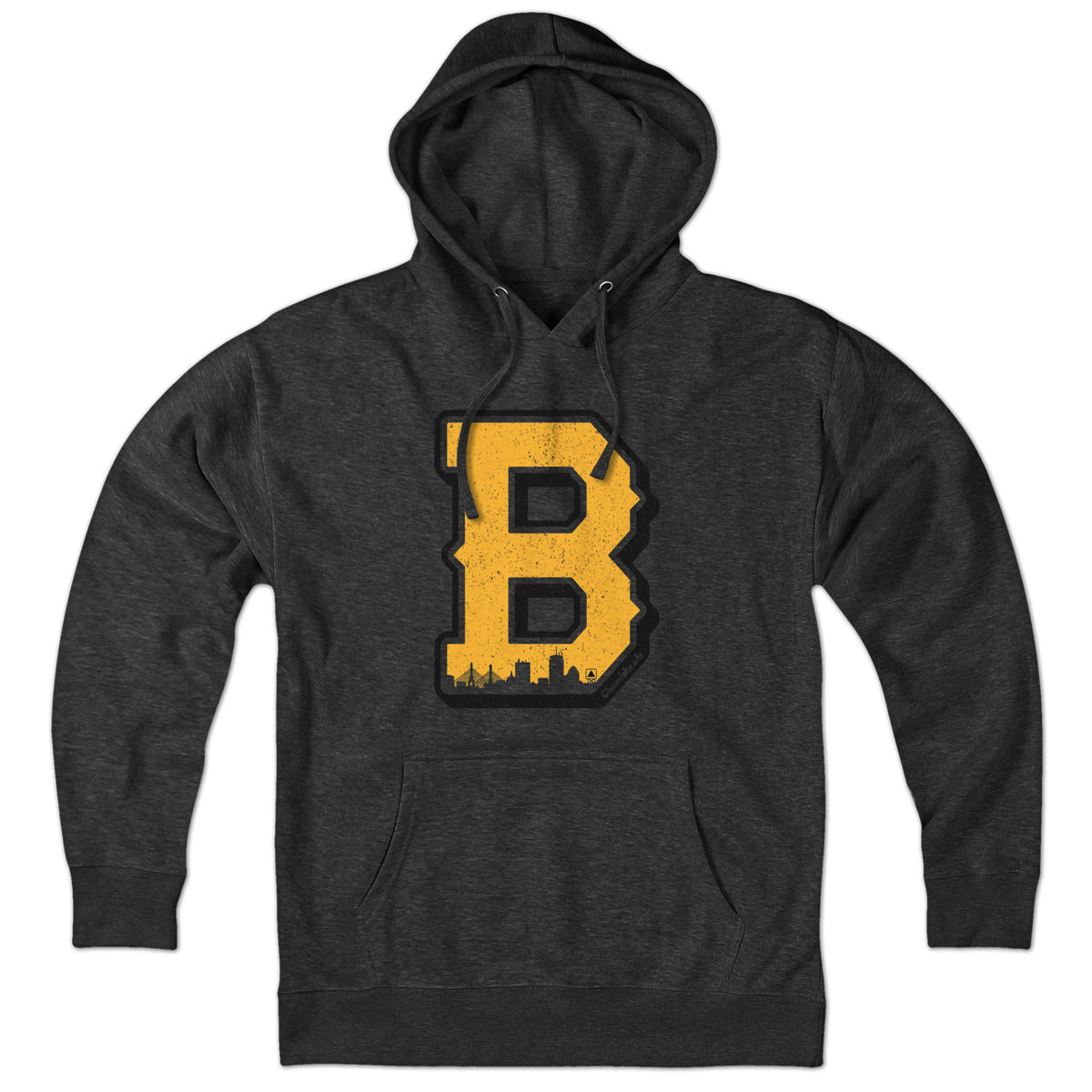 Black & Gold Big Block B Hoodie - Chowdaheadz