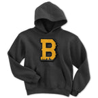Black & Gold Big Block B Youth Hoodie - Chowdaheadz