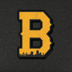 Black & Gold Big Block B Youth Hoodie - Chowdaheadz