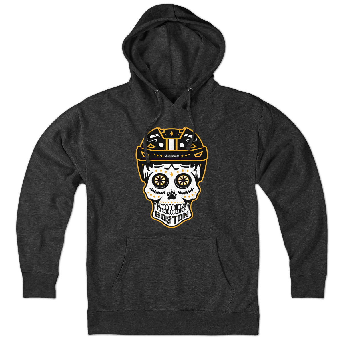 Boston Black And Gold Dead Head Hoodie - Chowdaheadz