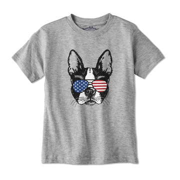 Patriotic Boston Terrier Youth T-Shirt - Chowdaheadz