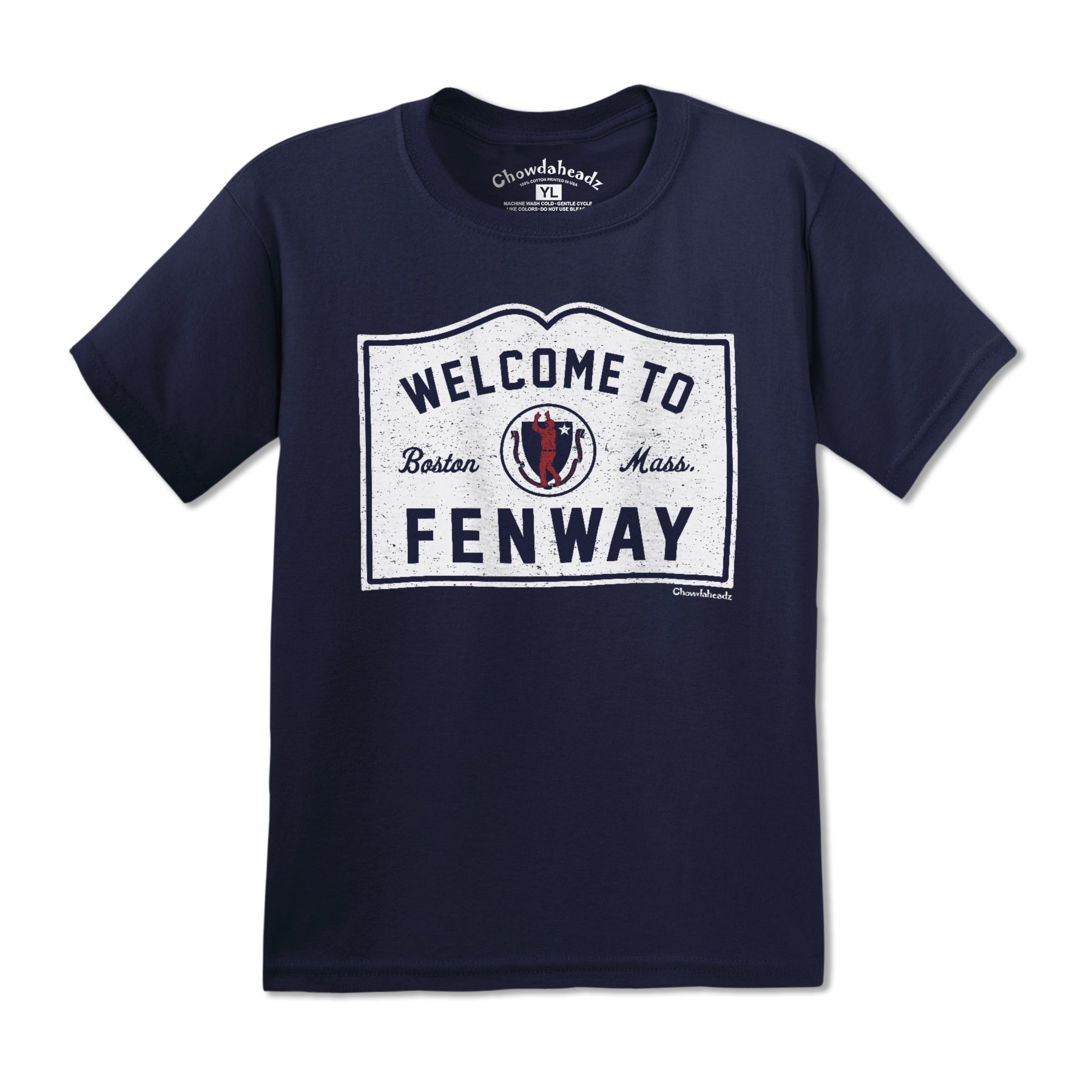 Welcome To Fenway Sign Youth T-Shirt - Chowdaheadz