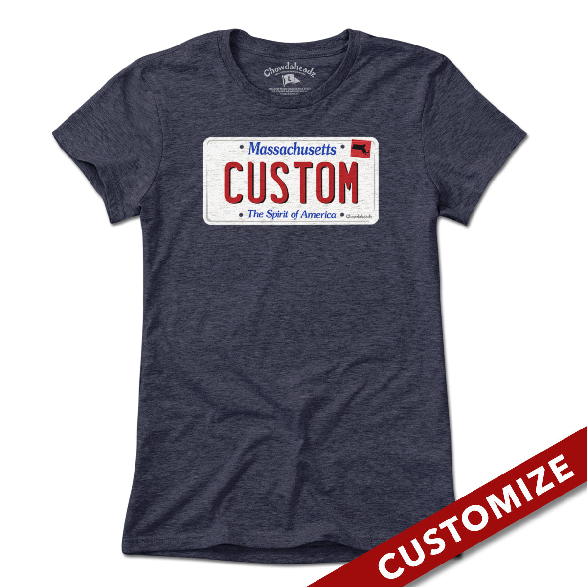 Custom Massachusetts License Plate T-Shirt