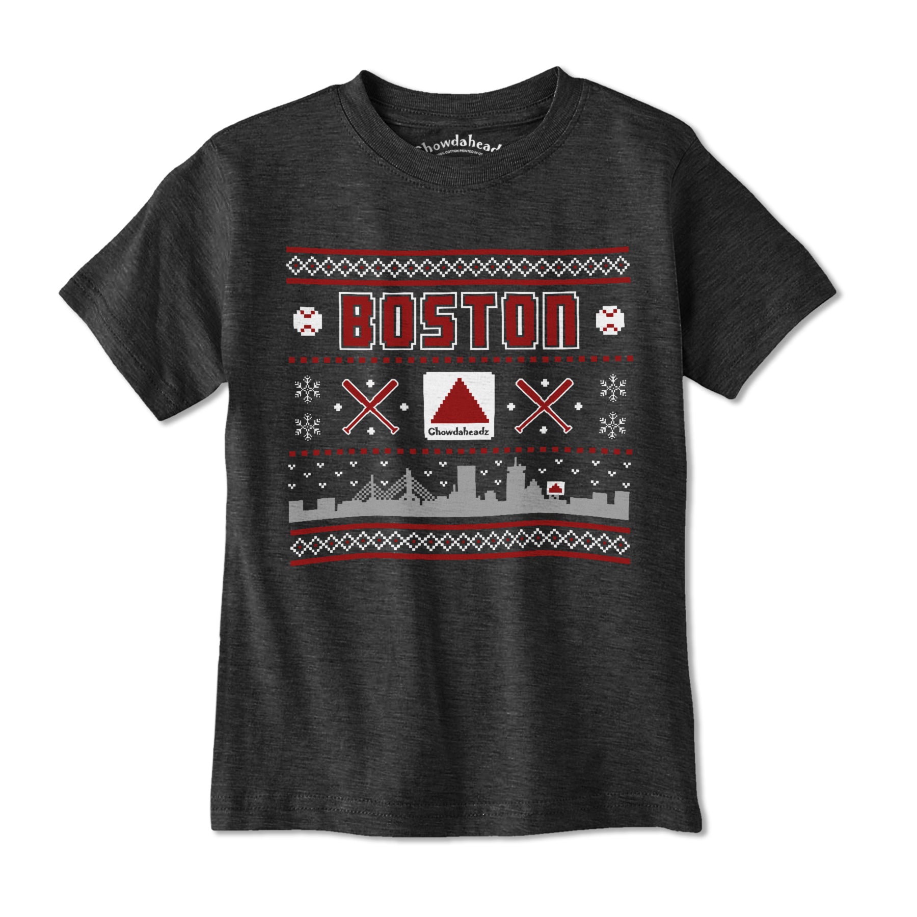 Boston Holiday Homerun Youth T-Shirt - Chowdaheadz