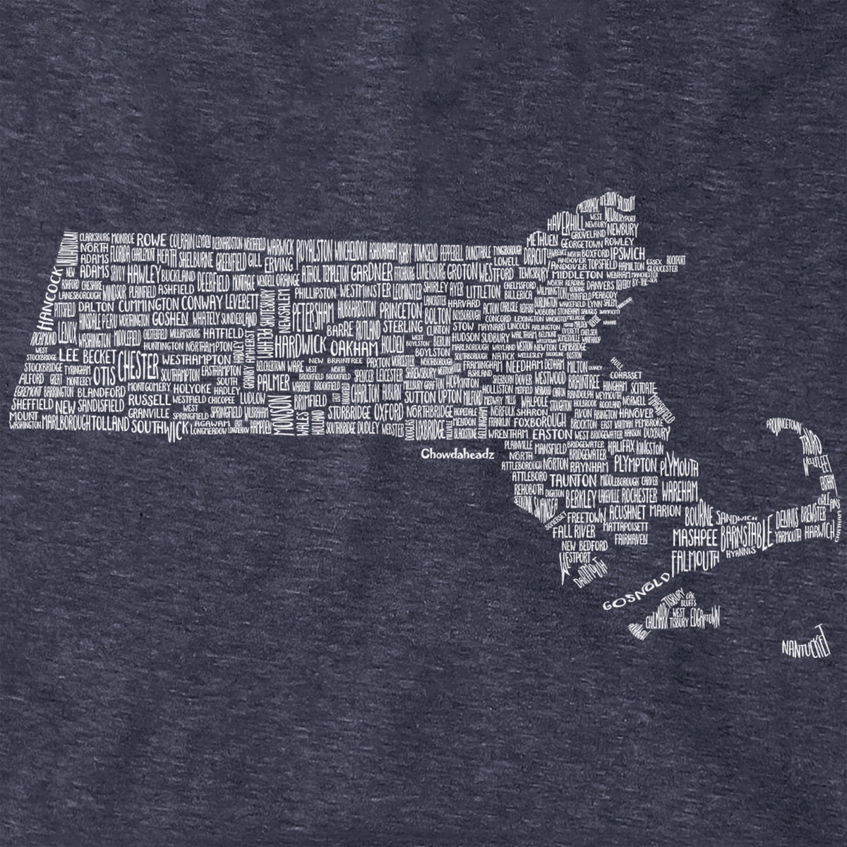 Massachusetts Cities & Towns Hoodie - Chowdaheadz