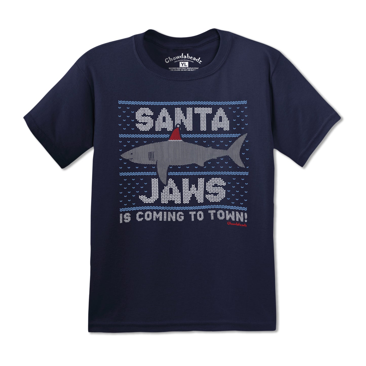 Santa Jaws Holiday Youth T-Shirt - Chowdaheadz