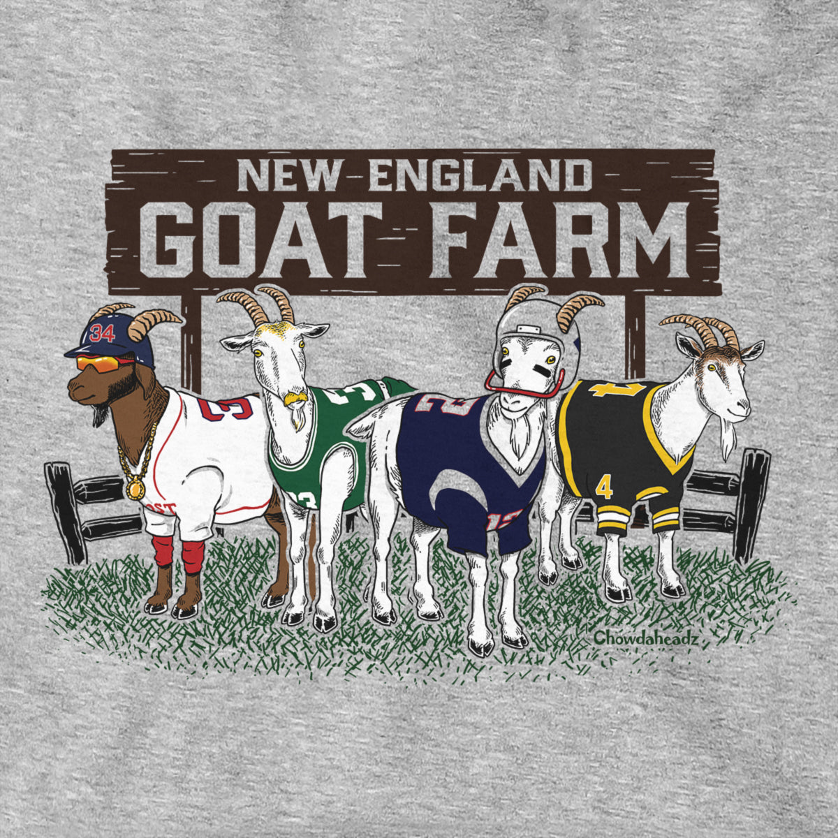 New England GOAT Farm Hoodie - Chowdaheadz