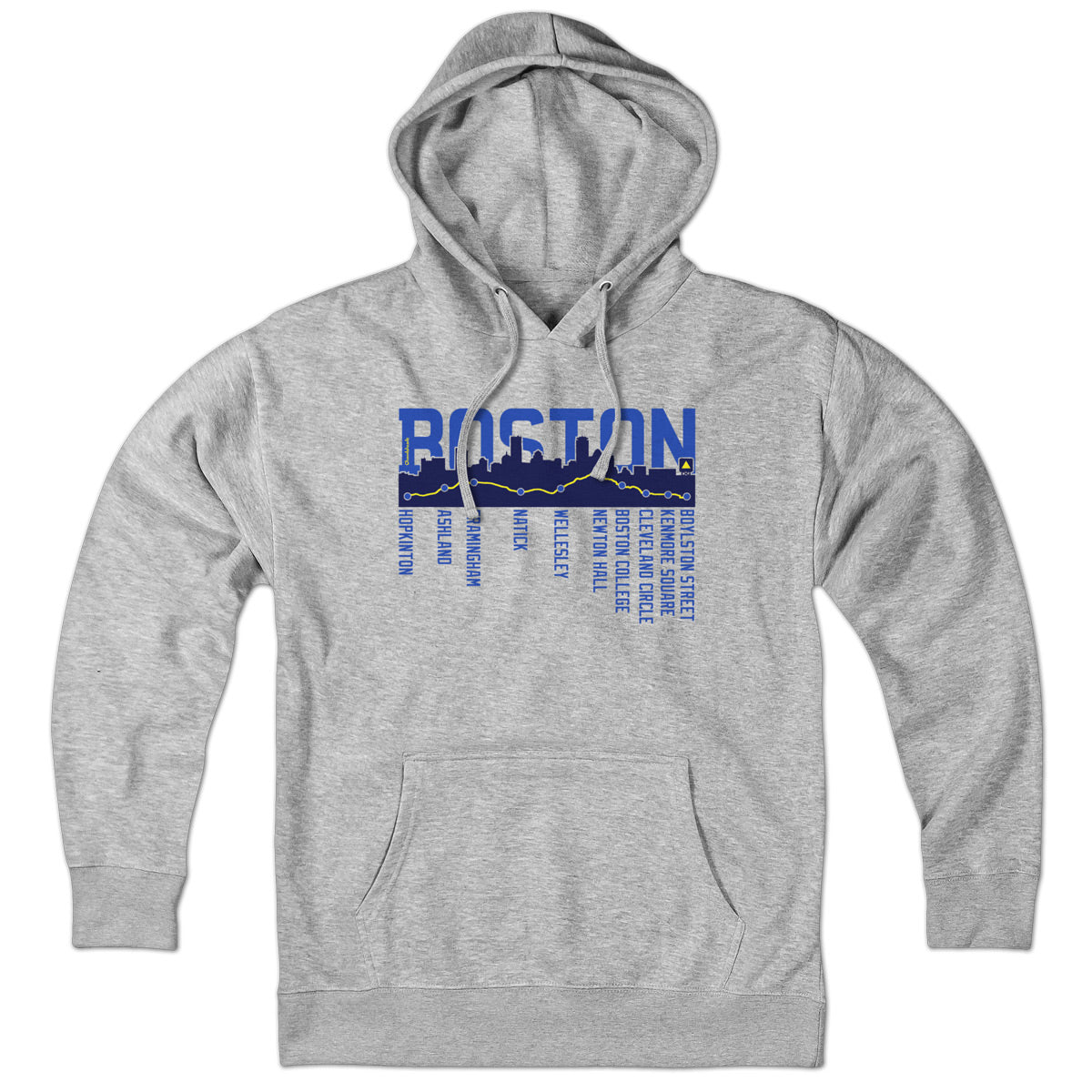 Boston Skyline Run Route Hoodie - Chowdaheadz