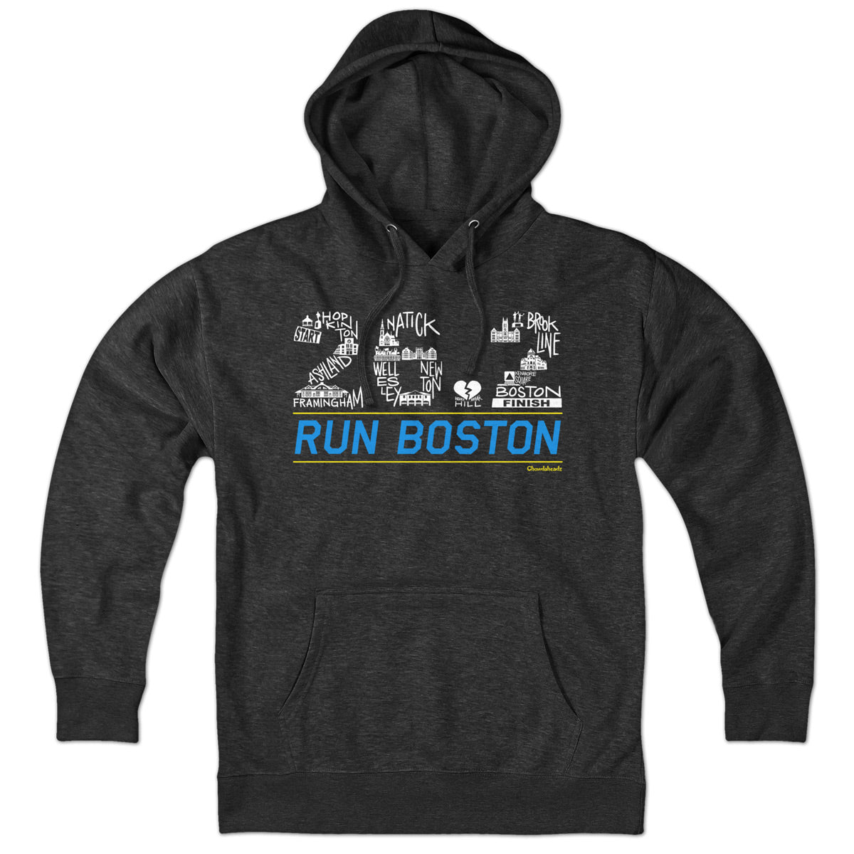 26.2 Run Boston Race Icons Hoodie - Chowdaheadz