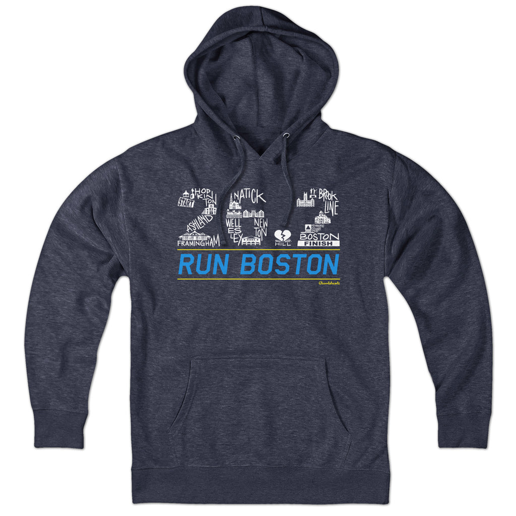 26.2 Run Boston Race Icons Hoodie - Chowdaheadz