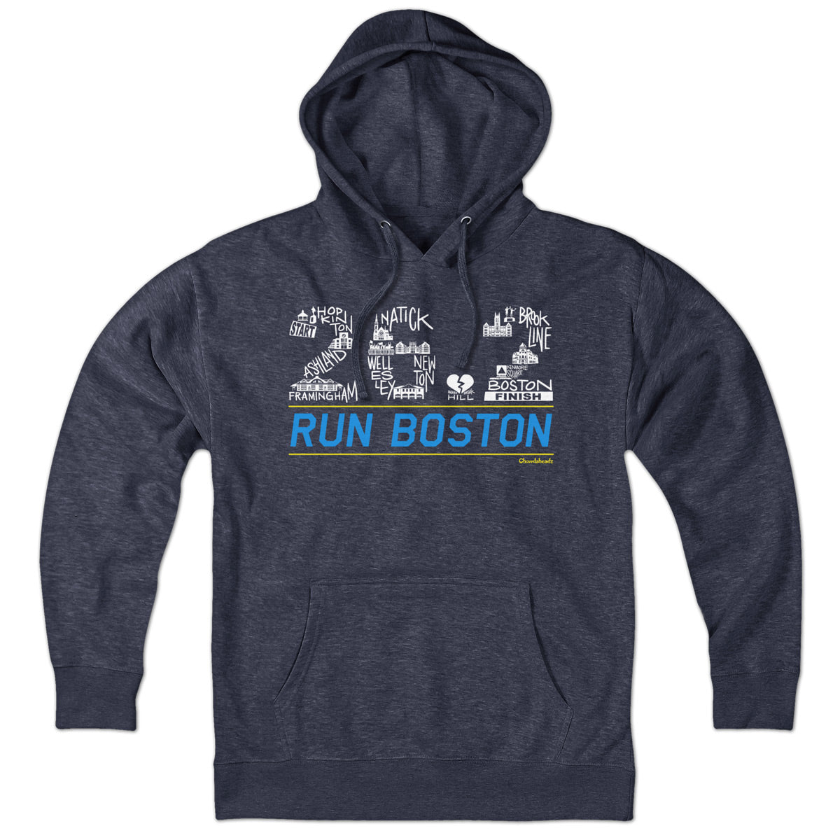 26.2 Run Boston Race Icons Hoodie - Chowdaheadz