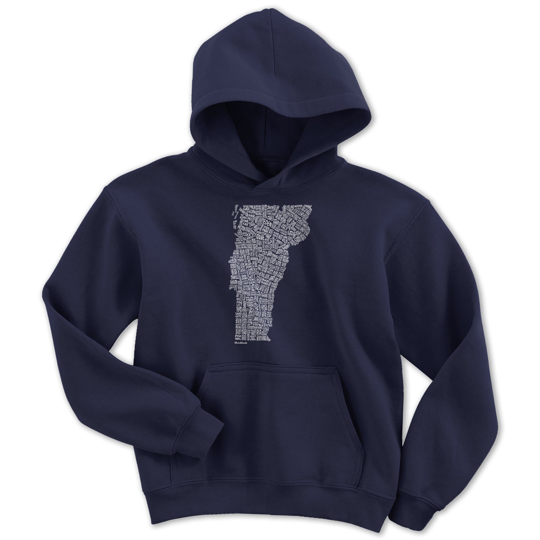 Vermont Cities & Towns Youth Hoodie - Chowdaheadz