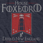 Long Sleeve in Navy with House Foxboro Lighthouse Banner heraldic graphic