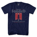 Men's Tee in Navy with House Foxboro Lighthouse Banner New England football heraldic graphic
