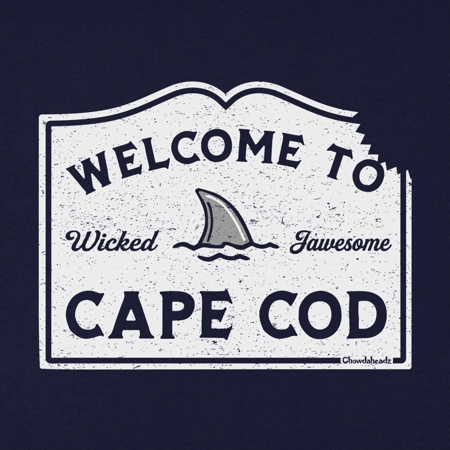 Welcome To Cape Cod Sign Youth Hoodie - Chowdaheadz