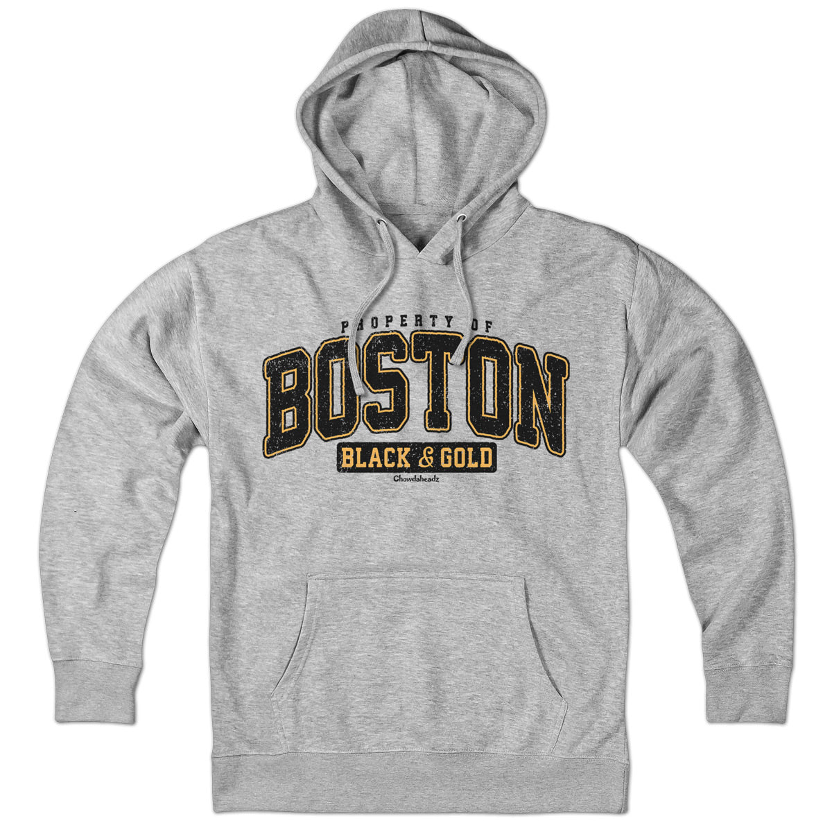 Property of Boston Black & Gold Hoodie - Chowdaheadz