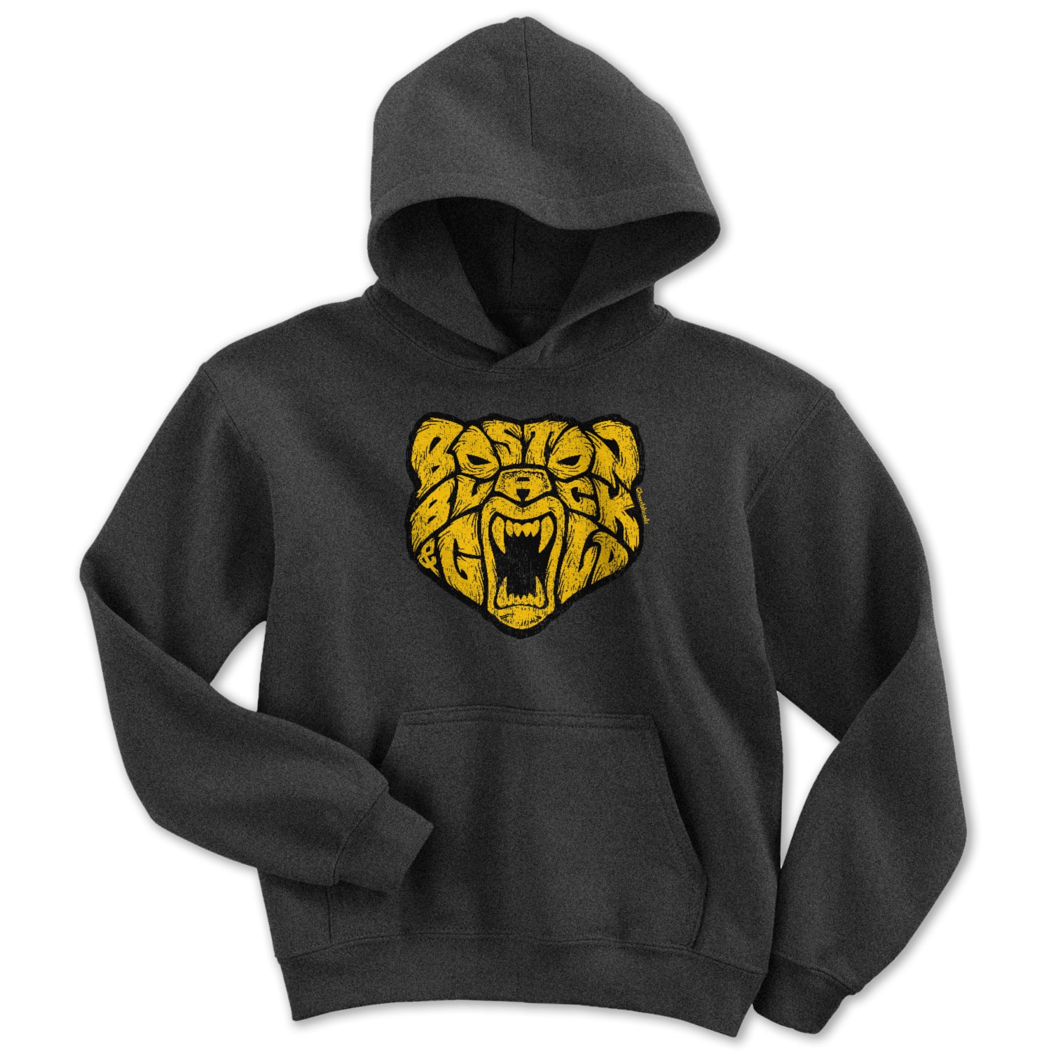 Boston Black & Gold Bear Youth Hoodie - Chowdaheadz