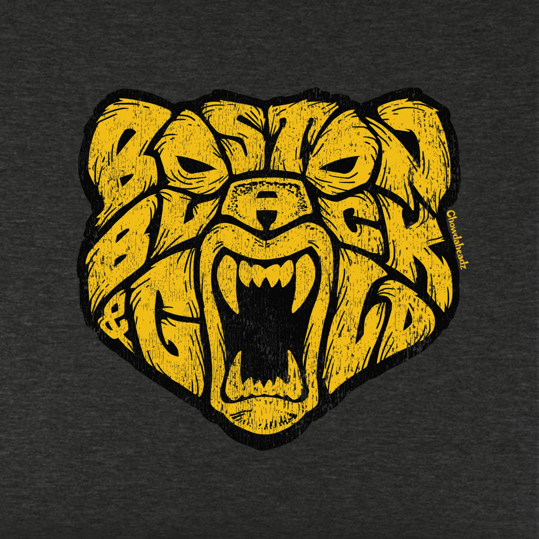 Boston Black & Gold Bear Youth T-Shirt - Chowdaheadz