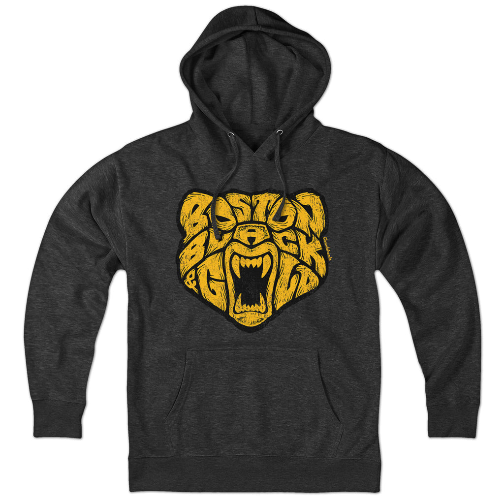 Boston Black & Gold Bear Hoodie - Chowdaheadz