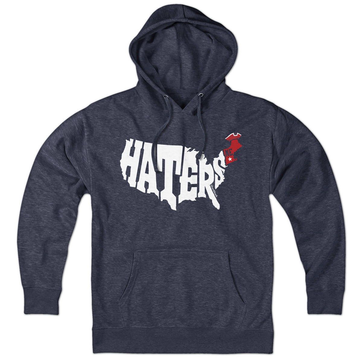 New England Haters Map Hoodie - Chowdaheadz