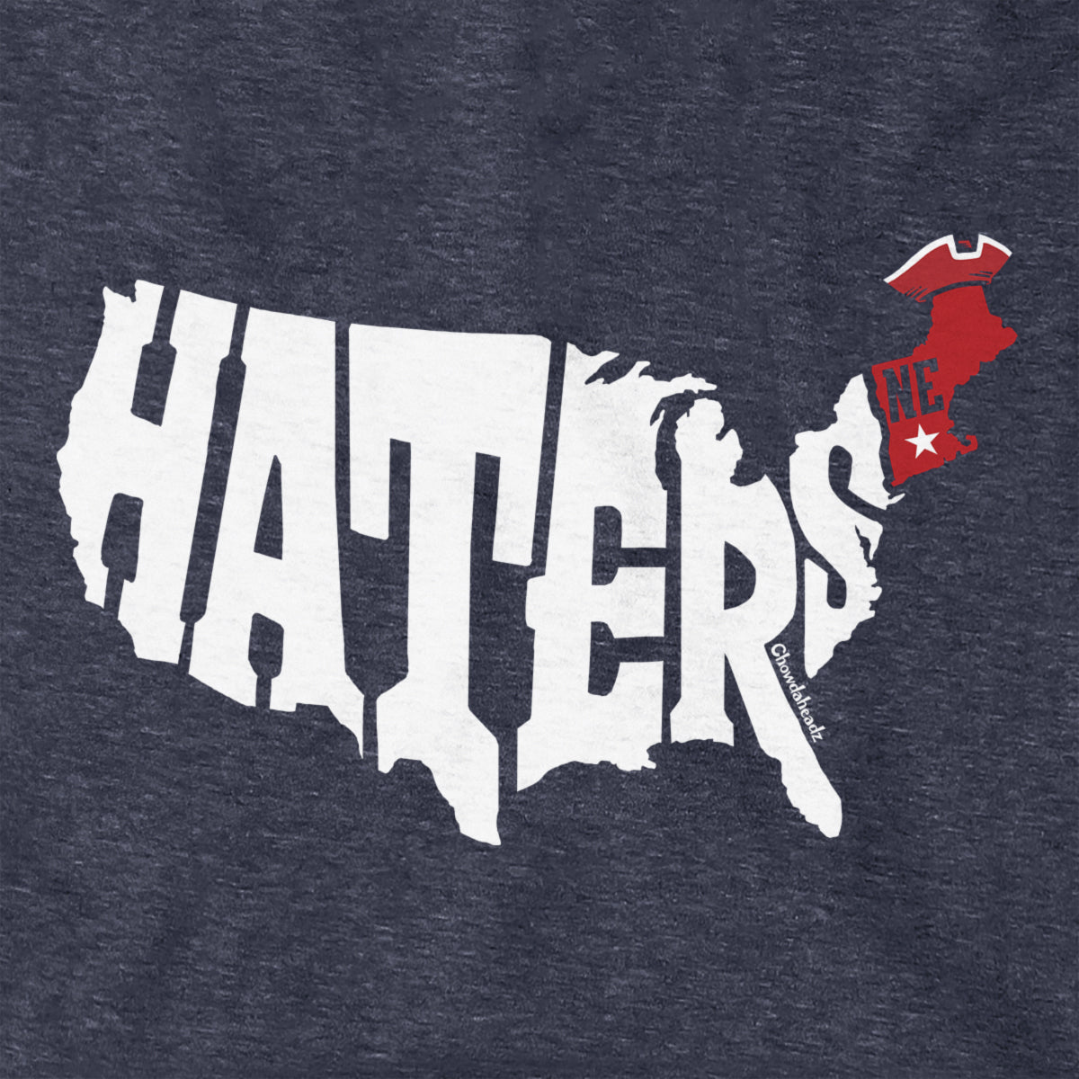 New England Haters Map Hoodie - Chowdaheadz