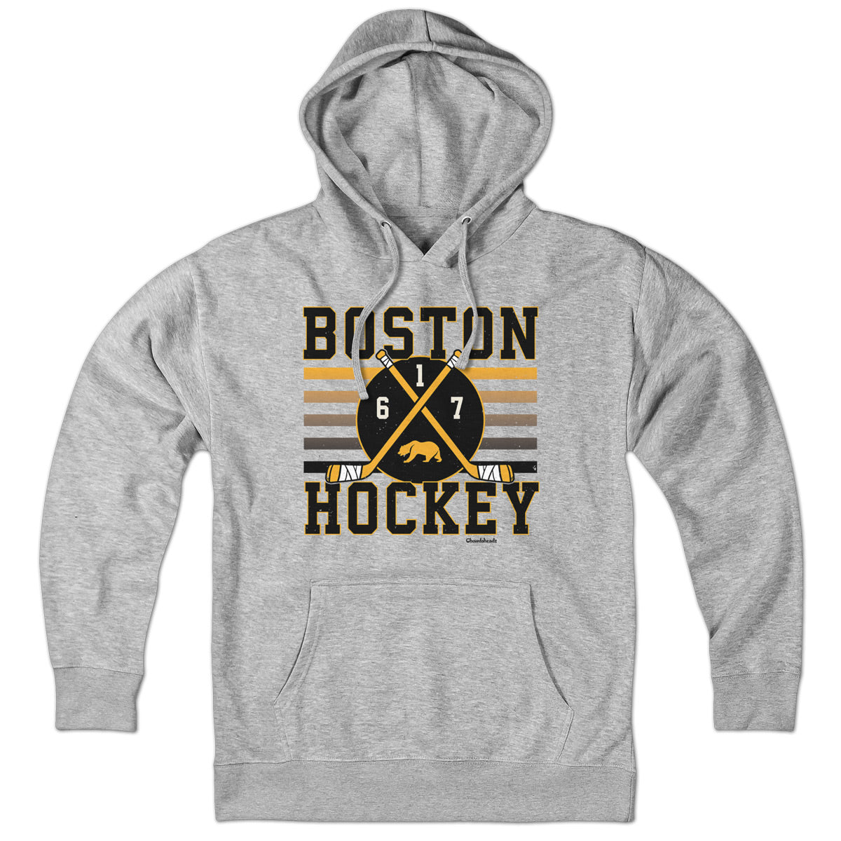 Boston Hockey Crossed Sticks Hoodie - Chowdaheadz