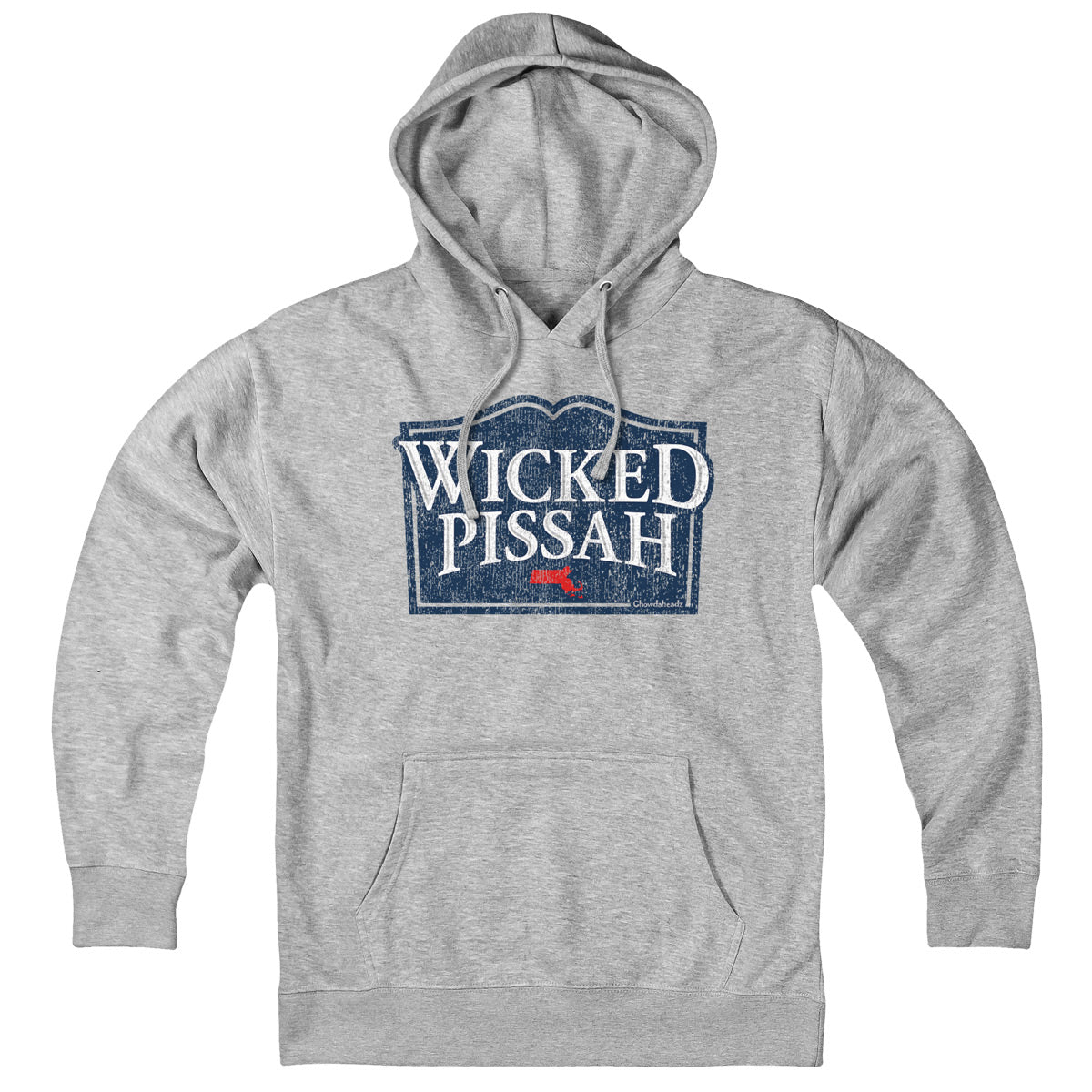 Wicked Pissah Mass Sign Hoodie - Chowdaheadz
