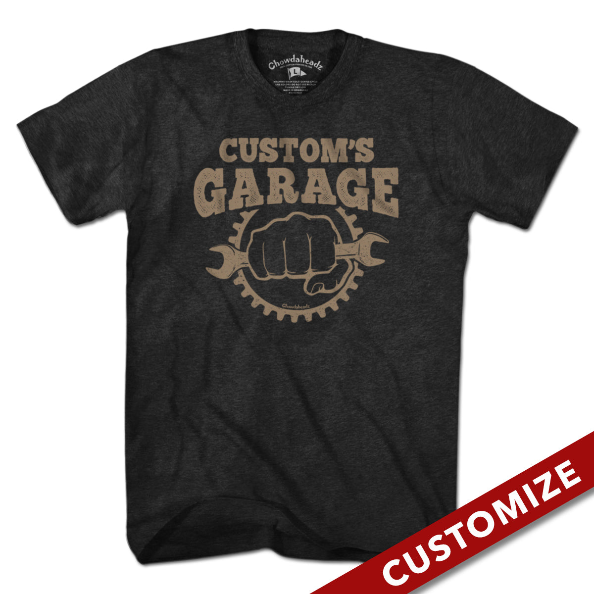 Custom Name's Garage T-Shirt - Chowdaheadz