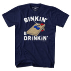 Sinkin' & Drinkin' Cornhole T-Shirt - Chowdaheadz