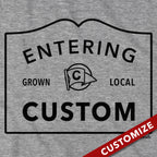 Entering "Custom" City or Town Sign Hoodie
